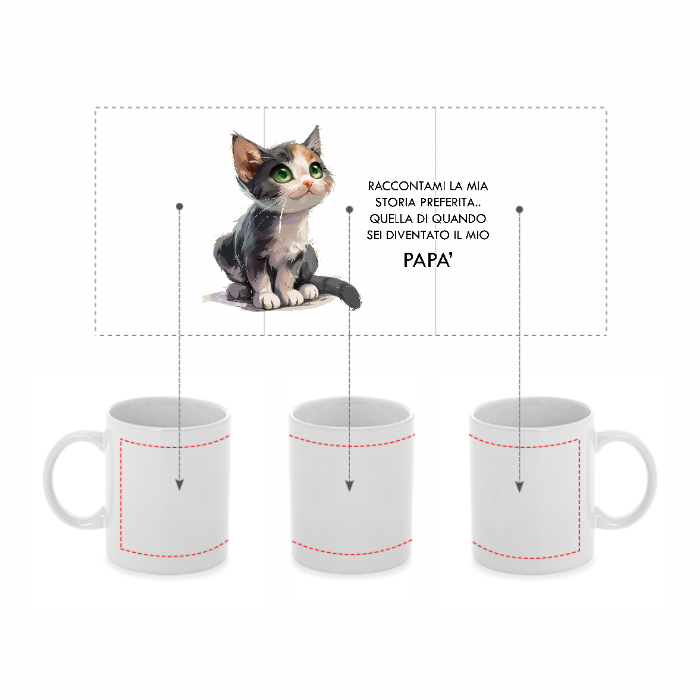 Tazza Rosina Papà Gatto